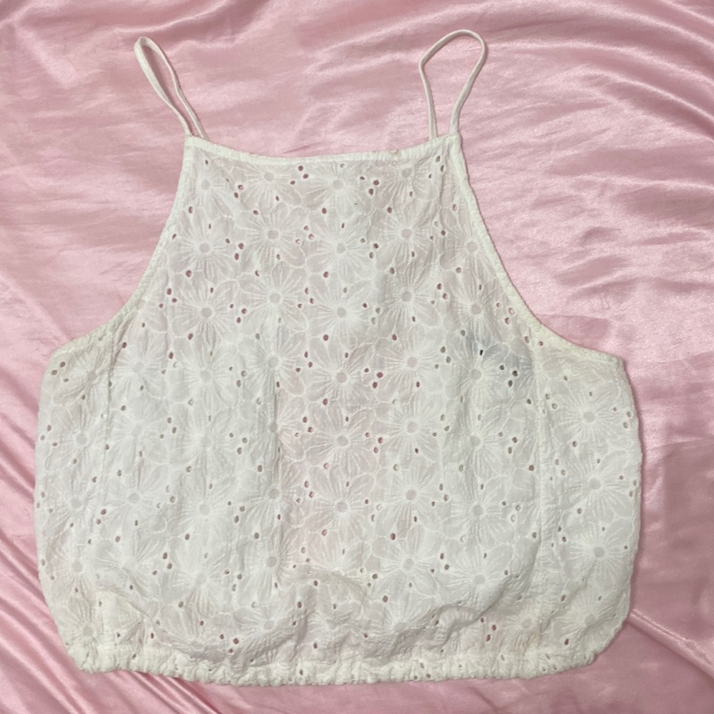 Brandy Melville one size white crop top